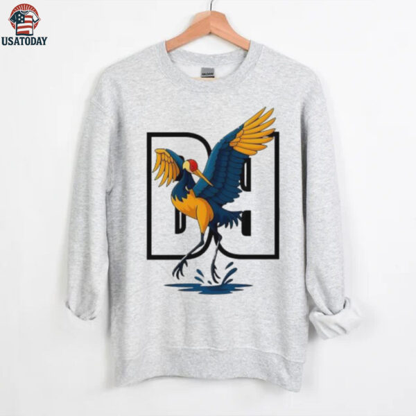 Crane Dancing Wings Out shirt