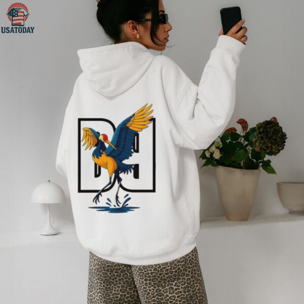 Crane Dancing Wings Out shirt