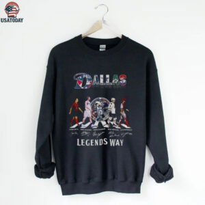 Dallas Burn Dallas Mavericks Dallas Cowboys Dallas Stars and Texas Rangers Abbey Road Legends Way signatures shirt