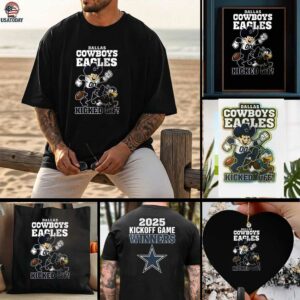 Dallas Cowboys vs Philadelphia Eagles kickoff game winners mascot shirt