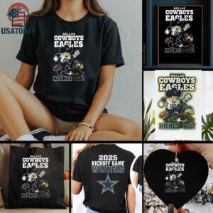 Dallas Cowboys vs Philadelphia Eagles kickoff game winners mascot shirt