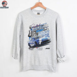 Denny Hamlin Checkered Flag Sports 2025 Enjoy Illinois 300 Race Winner shirt