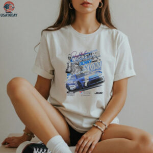 Denny Hamlin Checkered Flag Sports 2025 Enjoy Illinois 300 Race Winner shirt