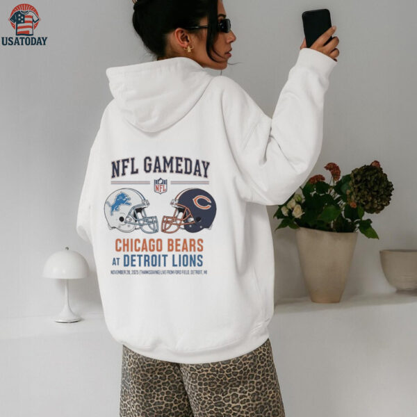 Detroit Lions vs Chicago Bears Nov 28 2025 Live From Ford Field Detroit Mi NFL Gameday shirt