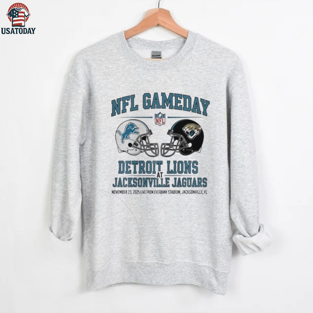 Detroit Lions vs Jacksonville Jaguars Nov 23 2025 Live From Everbank Stadium Jacksonville Fl NFL Gameday shirt Detroit Lions vs Jacksonville Jaguars Nov 23 2025 Live From Everbank Stadium Jacksonville Fl NFL Gameday shirt