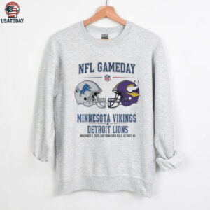 Detroit Lions vs Minnesota Vikings Nov 2 2025 Live From Ford Field Detroit Mi NFL Gameday shirt
