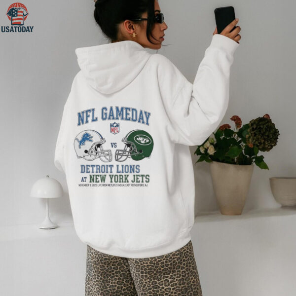 Detroit Lions vs New York Jets Nov 9 2025 Live From Metlife Stadium East Rutherford Nj NFL Gameday shirt