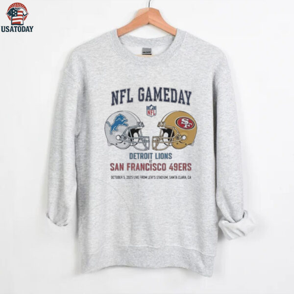 Detroit Lions vs San Francisco 39ers Oct 5 2025 Live From Levi’s Stadium Santa Clara Ca NFL Gameday shirt