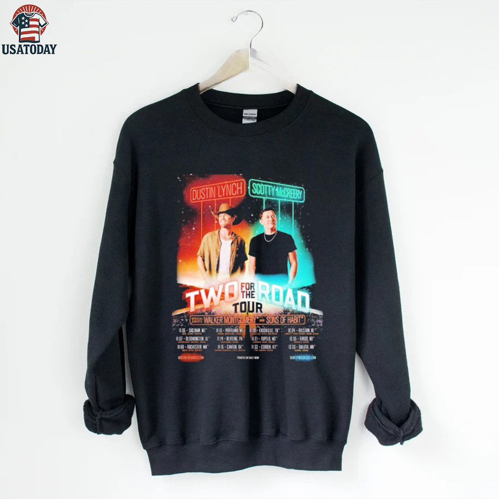 Dustin Lynch And Scotty McCreery Two For The Road Tour 2025 Dates T Shirts Dustin Lynch And Scotty McCreery Two For The Road Tour 2025 Dates T Shirts