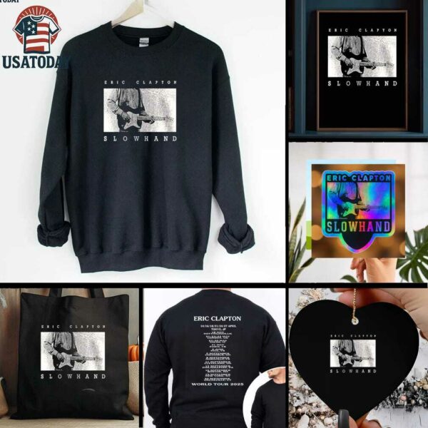 Eric Clapton Slowhand 2025 world tour dates shirt