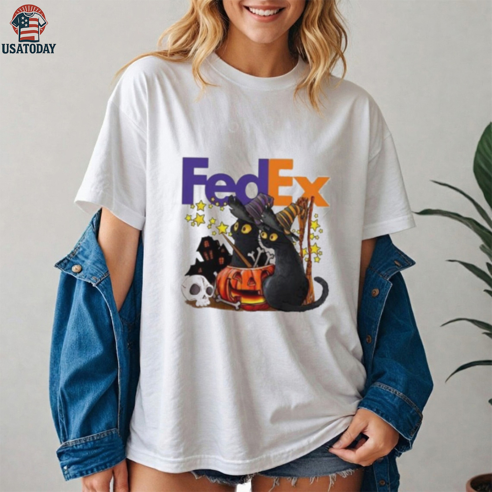 FedEx X Black Cat Witch Halloween 2025 T shirt FedEx X Black Cat Witch Halloween 2025 T shirt