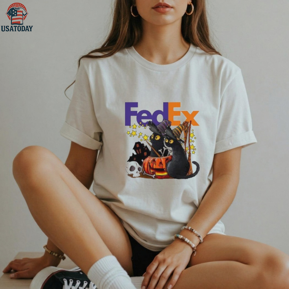 FedEx X Black Cat Witch Halloween 2025 T shirt FedEx X Black Cat Witch Halloween 2025 T shirt