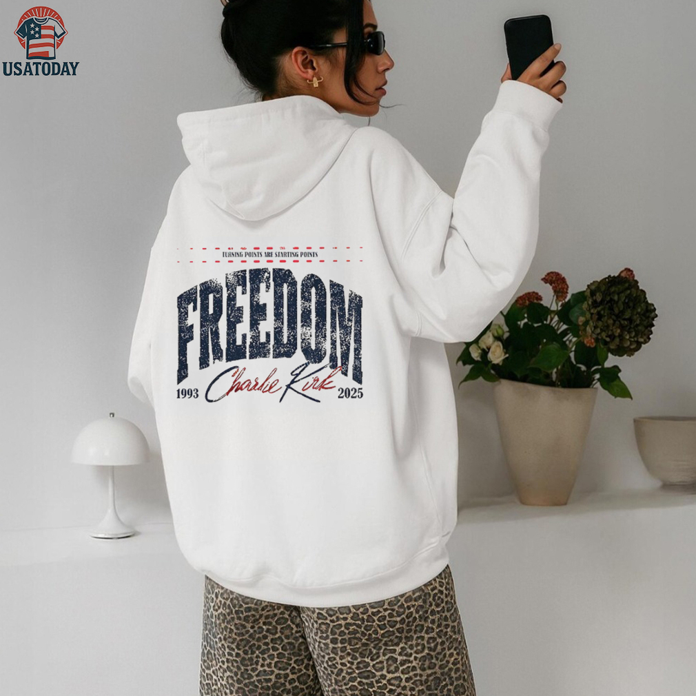 Freedom turning points are starting points Charlie Kirk 1993 2025 great American patriotic shirt Freedom turning points are starting points Charlie Kirk 1993 2025 great American patriotic shirt