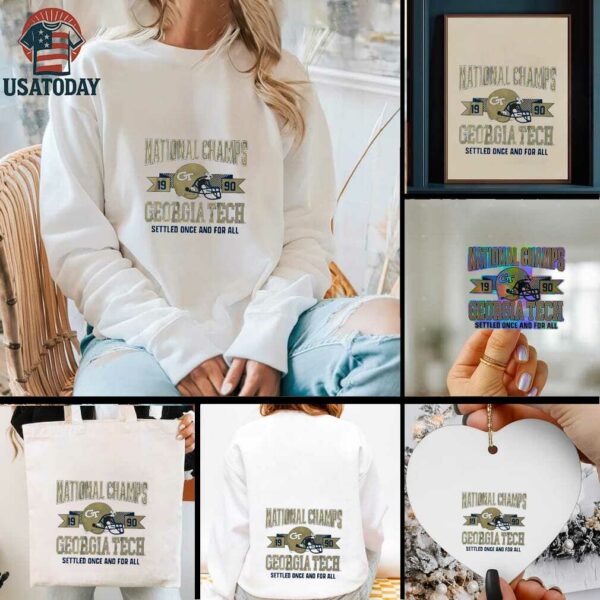 National champs 1990 Georgia Tech Yellow Jackets settled once and for all shirt