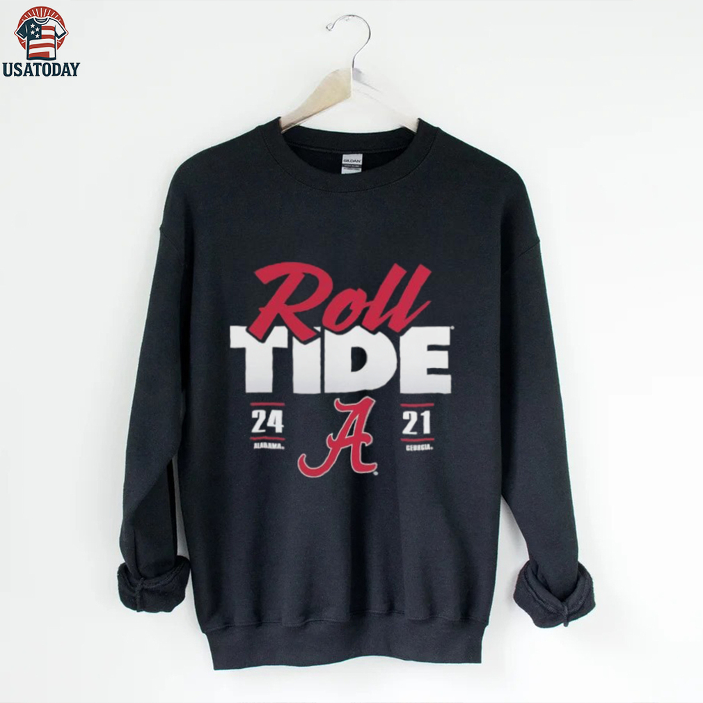 Official Alabama Crimson Tide vs. Georgia Bulldogs Roll Tide Score 24 21 T Shirt Official Alabama Crimson Tide vs. Georgia Bulldogs Roll Tide Score 24 21 T Shirt
