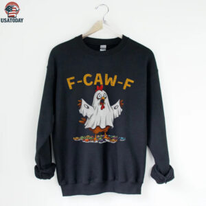 Ghost F CAW F Chicken political parody Halloween shirt