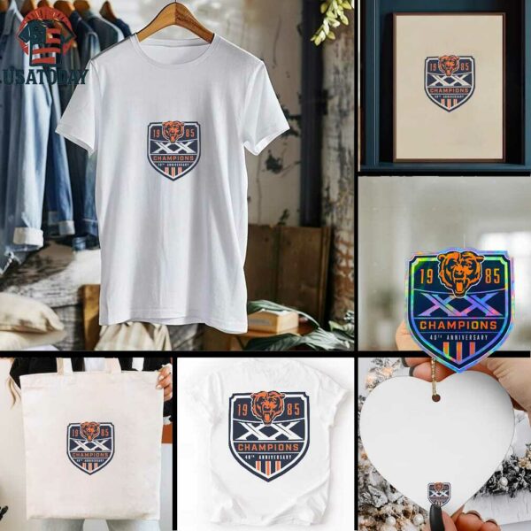 Gray Chicago Bears Super Bowl XX Champions 40th Anniversary Franklin T Shirt