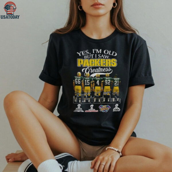 Green Bay Packers Football yes I’m old but I saw Packers greatness signatures shirt