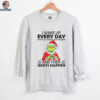 Grinch I wake up every day with a good attitude and then idiots happen Santa Christmas shirt
