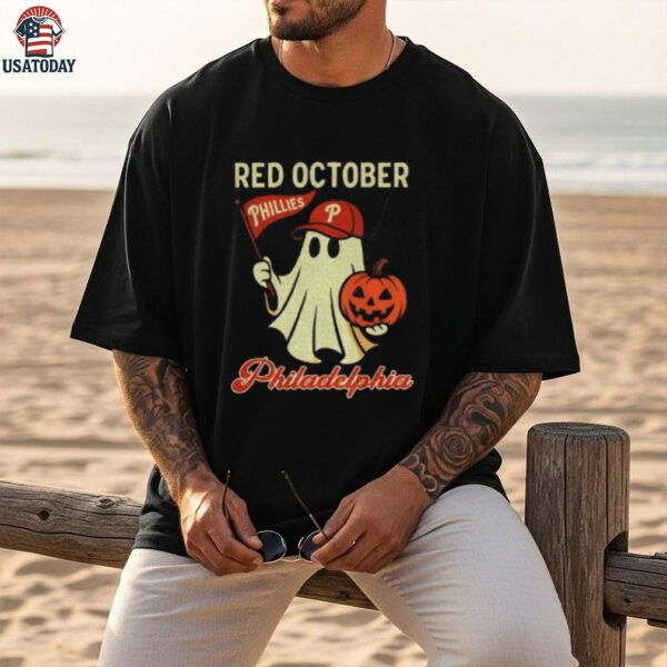 Halloween Ghost Phillies Red October Philadelphia shirt