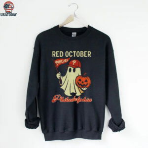 Halloween Ghost Phillies Red October Philadelphia shirt