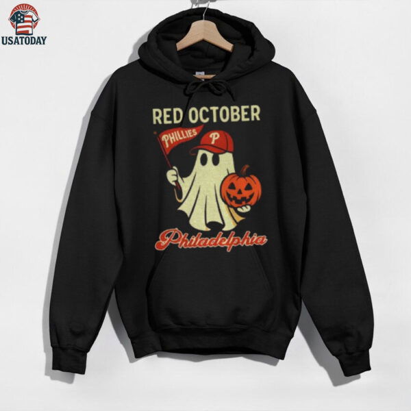 Halloween Ghost Phillies Red October Philadelphia shirt