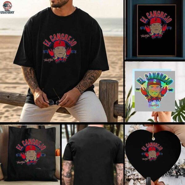 Harrison Bader Crab El Cangrejo Philadelphia Phillies signature t shirt