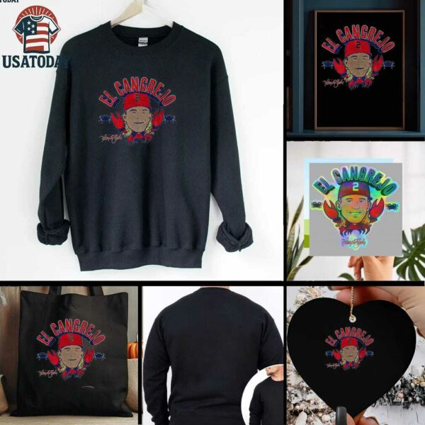 Harrison Bader Crab El Cangrejo Philadelphia Phillies signature t shirt
