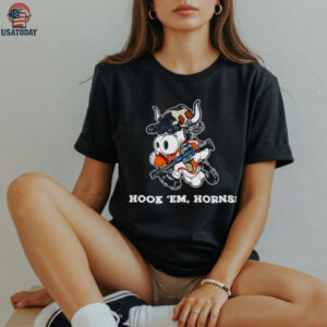 Hook ’em Horns Texas Longhorns Military Bull shirt