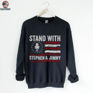 I stand with Stephen Colbert and Jimmy Kimmel Free Speech 2028 American flag shirt