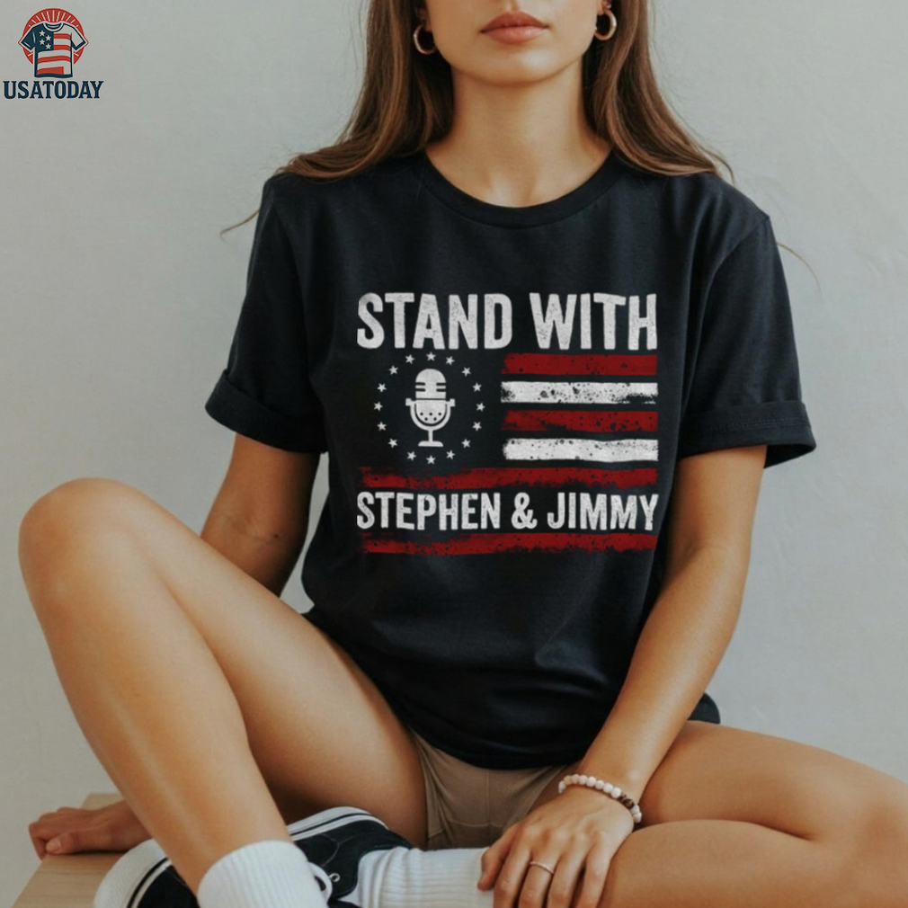 I stand with Stephen Colbert and Jimmy Kimmel Free Speech 2028 American flag shirt I stand with Stephen Colbert and Jimmy Kimmel Free Speech 2028 American flag shirt