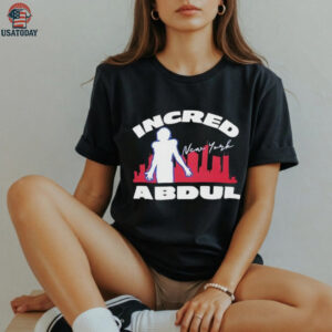 Incred Abdul New York Giants football player skyline logo shirt