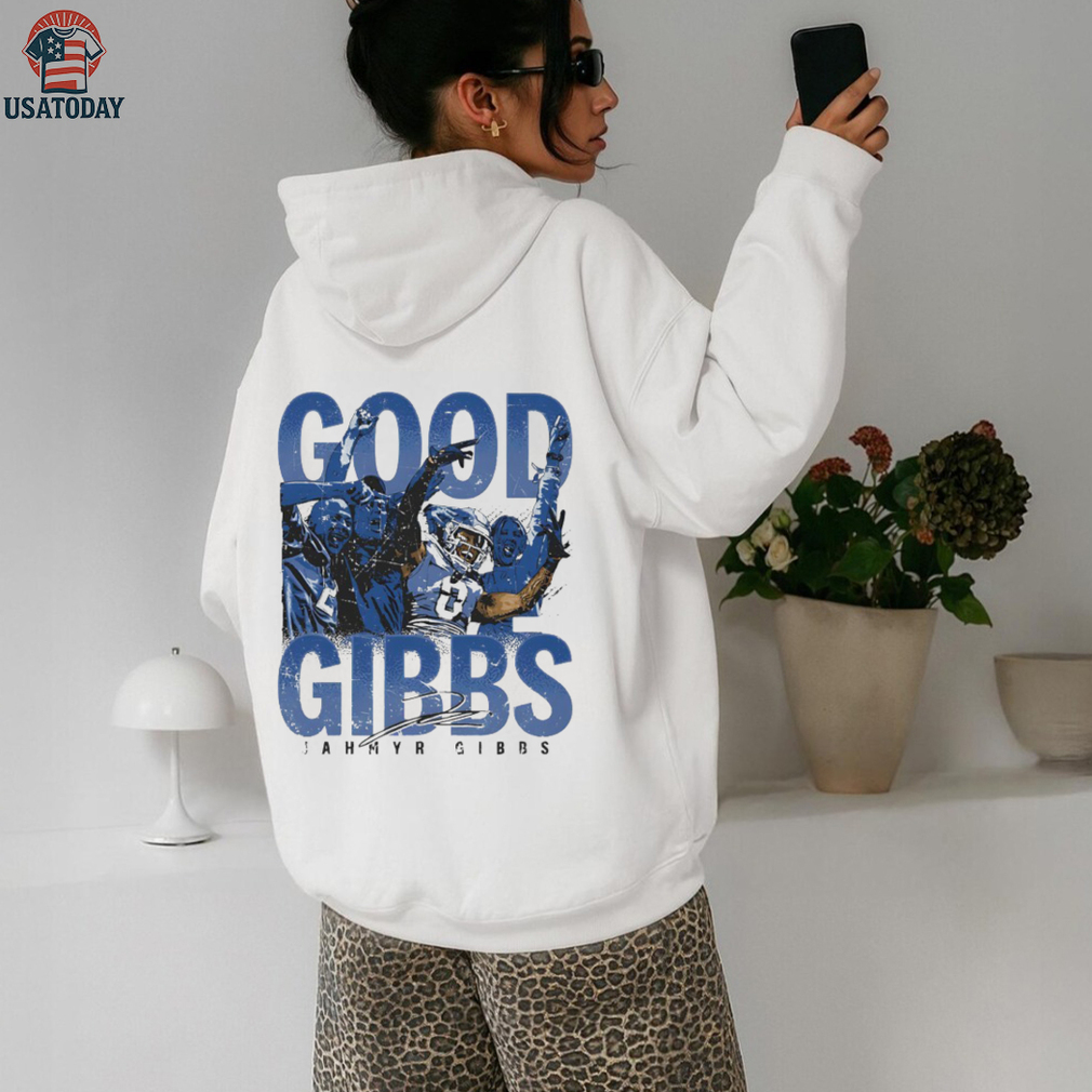 Jahmyr Gibbs Good Gibbs Detroit Lions crowd celebration signature shirt Jahmyr Gibbs Good Gibbs Detroit Lions crowd celebration signature shirt