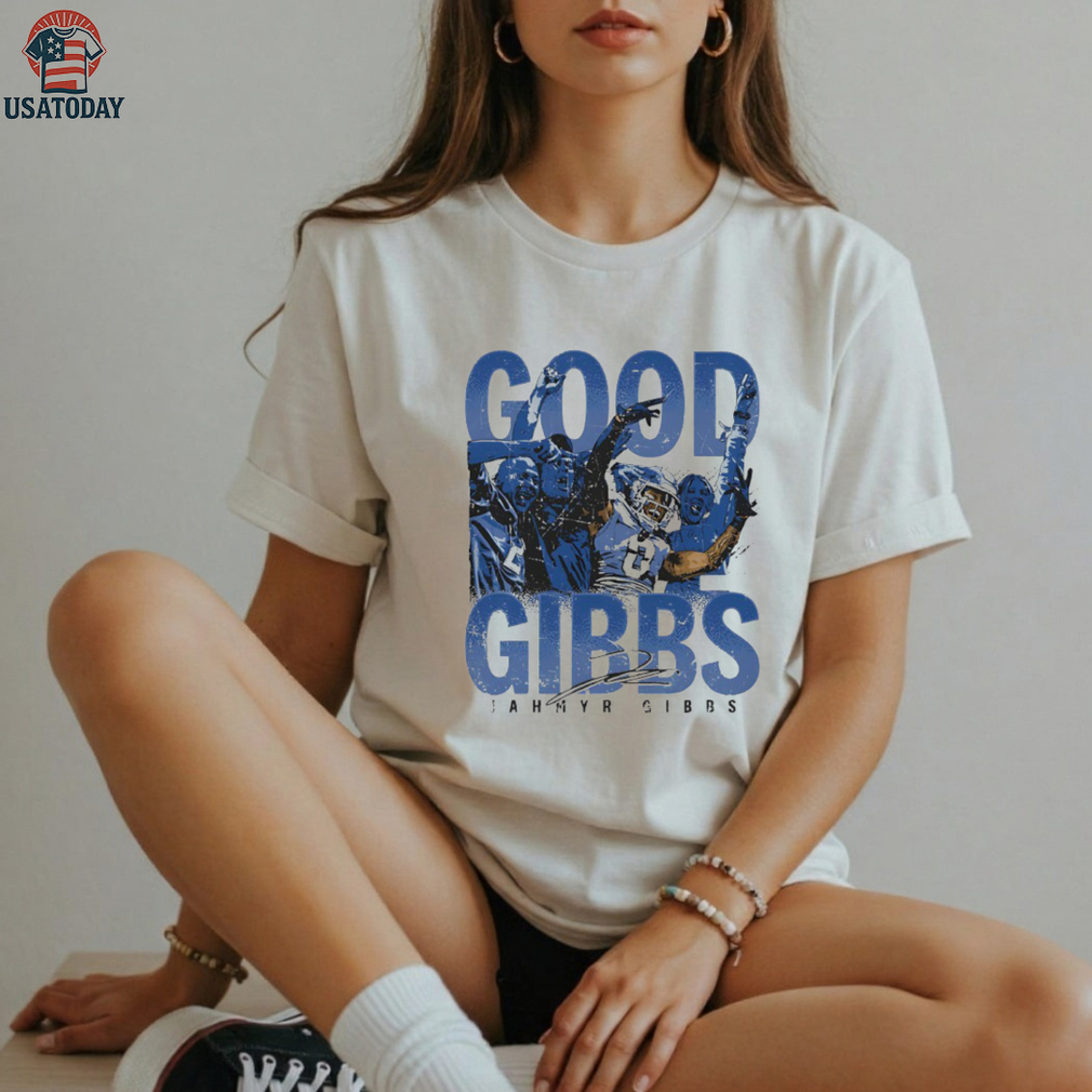 Jahmyr Gibbs Good Gibbs Detroit Lions crowd celebration signature shirt Jahmyr Gibbs Good Gibbs Detroit Lions crowd celebration signature shirt