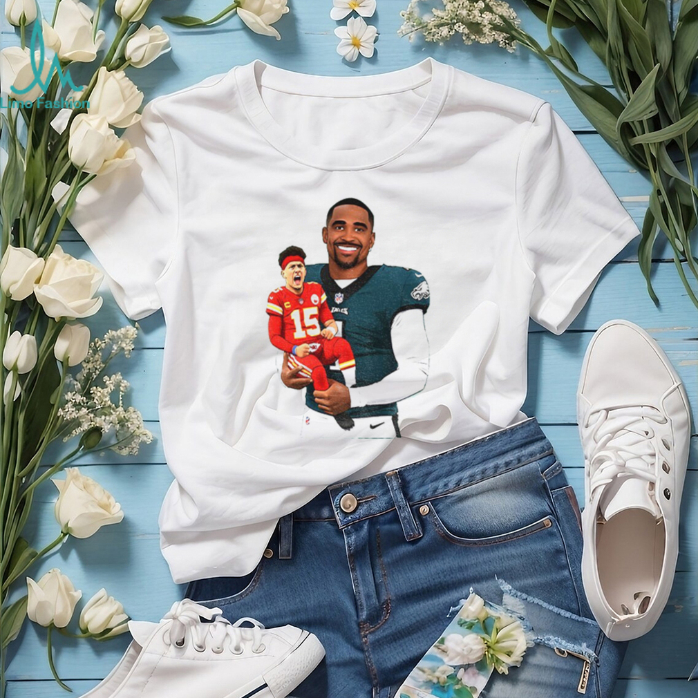 Jalen Hurts Philadelphia Eagles carry Patrick Mahomes Kansas City Chiefs funny Football fan shirt Jalen Hurts Philadelphia Eagles carry Patrick Mahomes Kansas City Chiefs funny Football fan shirt