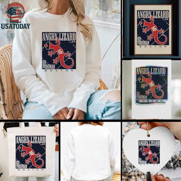Jarren Duran 16 Angry Lizard Boston Red Sox baseball shirt