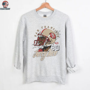 Jerry Rice San Francisco 49ers retired player caricature shirt