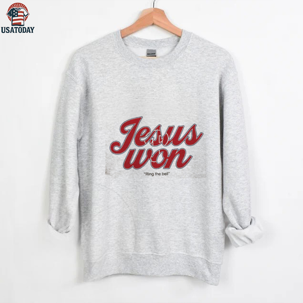 Jesus Won Philadelphia Phillies Baseball Ring the bell 2 sided shirt Jesus Won Philadelphia Phillies Baseball Ring the bell 2 sided shirt