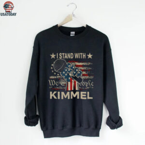 Jimmy Kimmel We the people I stand with Jimmy Kimmel American flag retro shirt