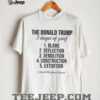Jimmy Kimmel the Donald Trump 5 stages of grief blame deflection demolition construction extortion shirt