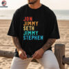 Jon Jimmy Seth Jimmy Stephen Free Speech shirt