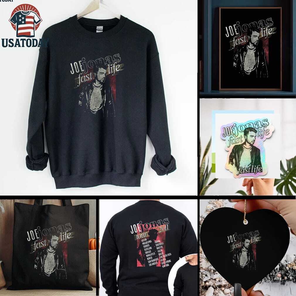 Jonas Brothers Joe Jonas fastlife tour 2011 cities shirt Jonas Brothers Joe Jonas fastlife tour 2011 cities shirt