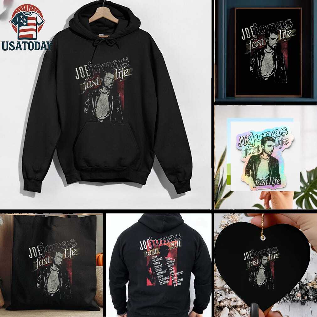 Jonas Brothers Joe Jonas fastlife tour 2011 cities shirt Jonas Brothers Joe Jonas fastlife tour 2011 cities shirt