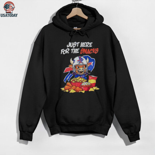 Just Here for the Snacks Buffalo Bills mascot Football NFL 2025 shirt