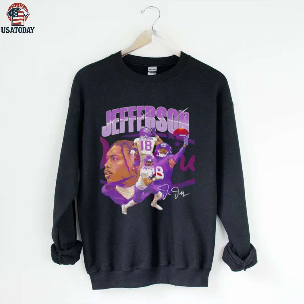 Justin Jefferson Minnesota Collage Signature Shirt Justin Jefferson Minnesota Collage Signature Shirt
