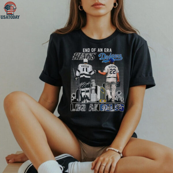 Kopitar and Kershaw End of era LA Kings and LA Dodgers signature shirt