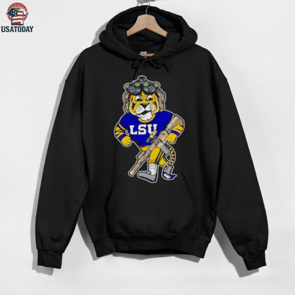 LSU Louisiana State University Tiger Military Rifle Night Vision shirt