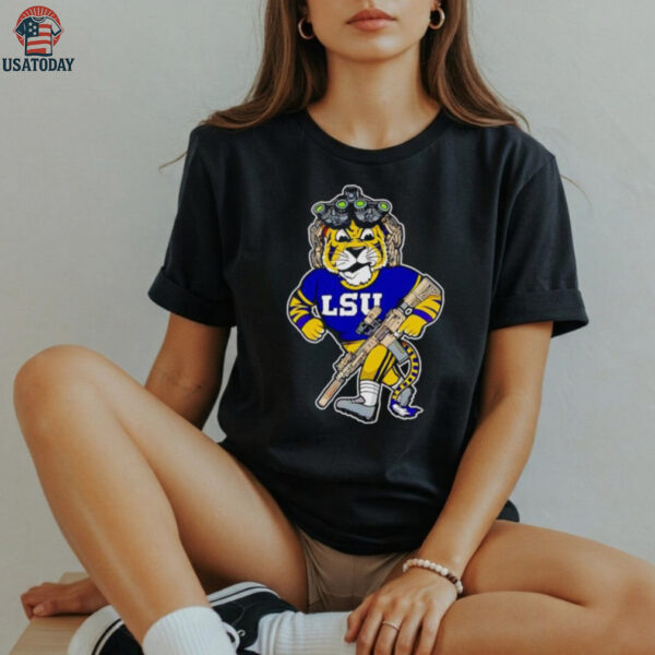 LSU Louisiana State University Tiger Military Rifle Night Vision shirt