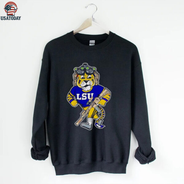 LSU Louisiana State University Tiger Military Rifle Night Vision shirt