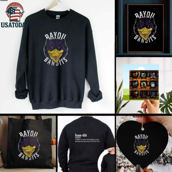 LSU Tigers bayou bandits a robber or outlaw belonging to a gang shirt